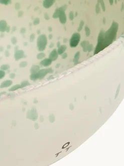 Hot Pottery Set of 4 Splatter Pasta Bowls Pistachio Discount