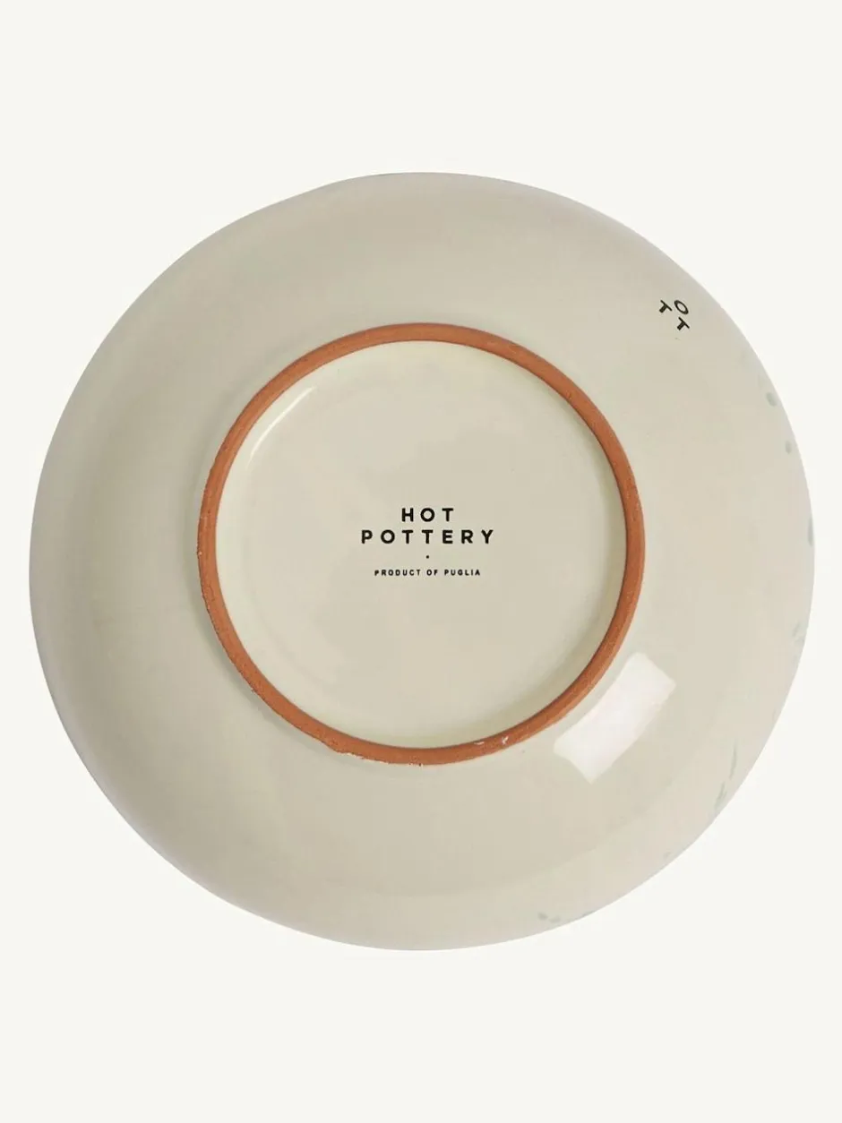 Hot Pottery Set of 4 Splatter Pasta Bowls Pistachio Discount