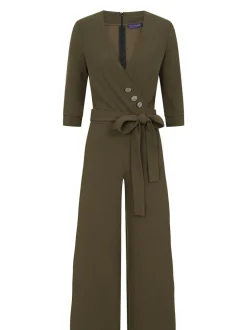 Hot Squash Green Smart Scuba Jumpsuit with Buttons Best