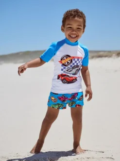 Next Rash Vest and Swim Shorts Set (3mths-7yrs) Hot Wheels Sale