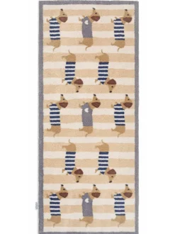 Hug Rug Beige Sausage Dog Chic Runner Outlet