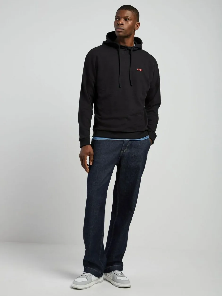 HUGO Waffle Hoodie Black Online