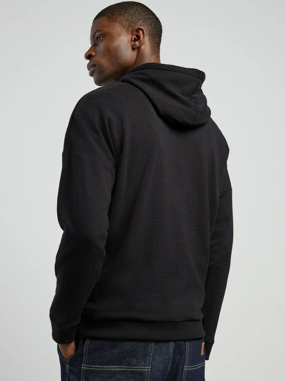 HUGO Waffle Hoodie Black Online