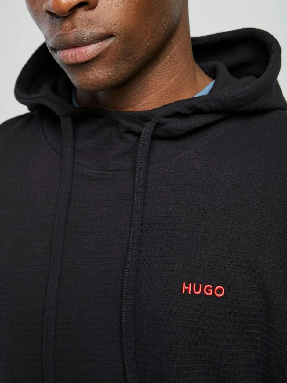HUGO Waffle Hoodie Black Online