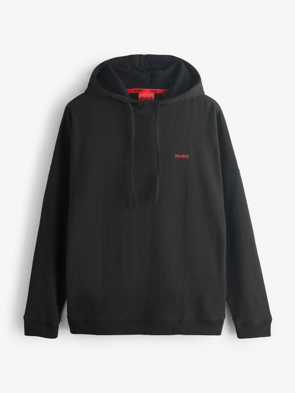 HUGO Waffle Hoodie Black Online