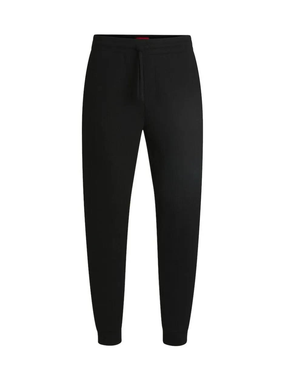 HUGO Black Waffle Joggers Clearance
