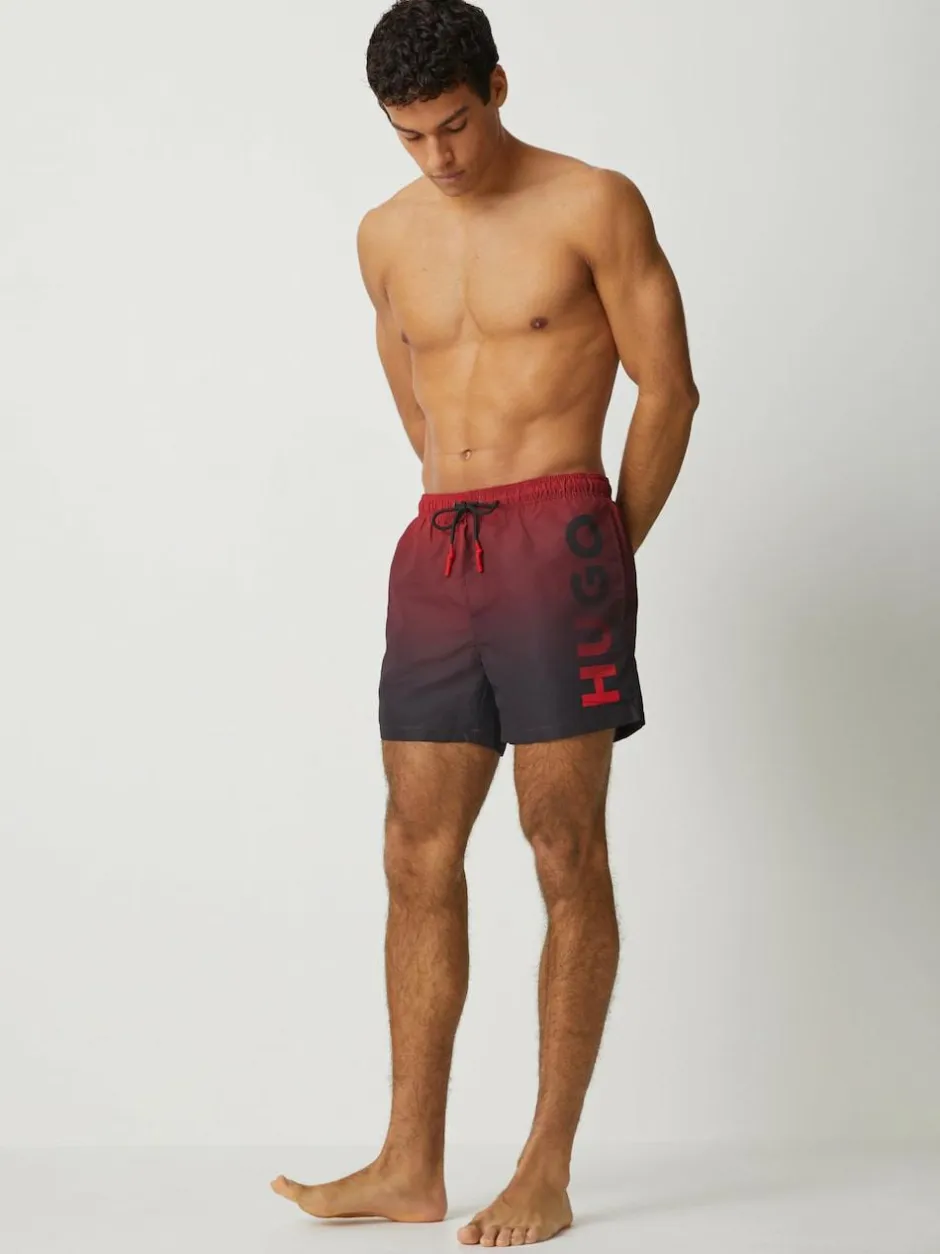 HUGO Red Gradient Swim Shorts Discount