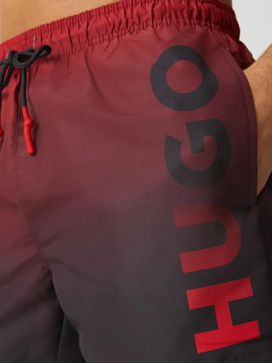 HUGO Red Gradient Swim Shorts Discount