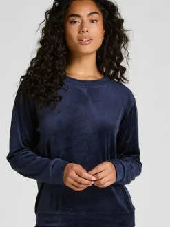 Hunkemoller Velvet Pyjamas Set Blue New