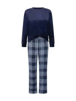 Hunkemoller Velvet Pyjamas Set Blue New