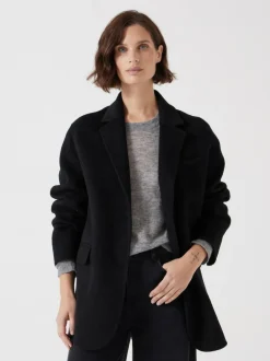 Hush Pure Wool Double Faced Blazer Black Hot