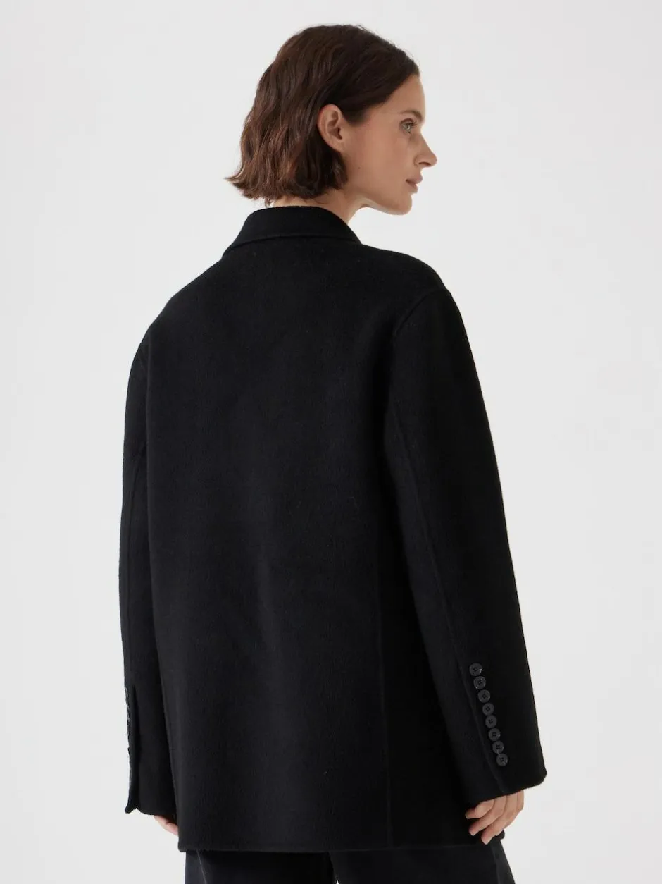 Hush Pure Wool Double Faced Blazer Black Hot