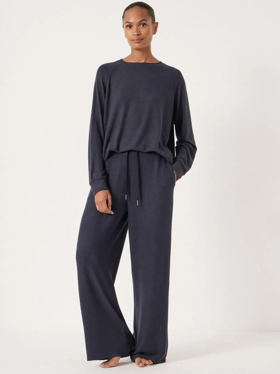Hush Elle Supersoft Wide Leg Joggers Blue Best