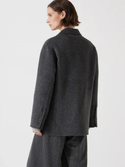 Hush Pure Wool Double Faced Blazer Grey Discount