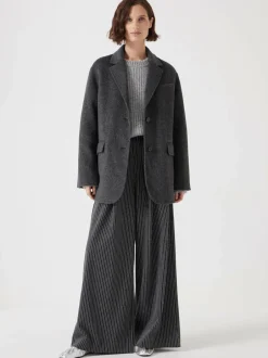 Hush Pure Wool Double Faced Blazer Grey Discount