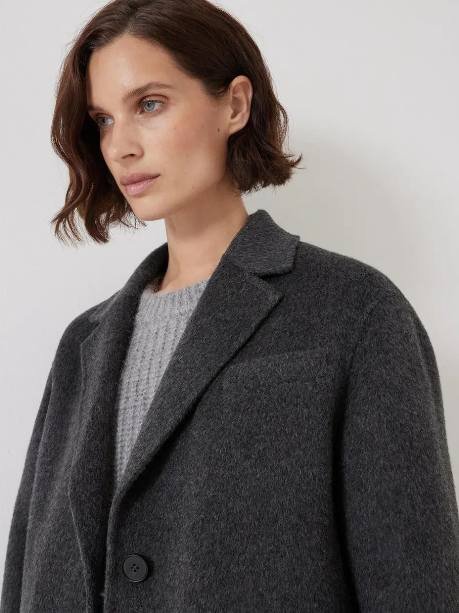 Hush Pure Wool Double Faced Blazer Grey Discount