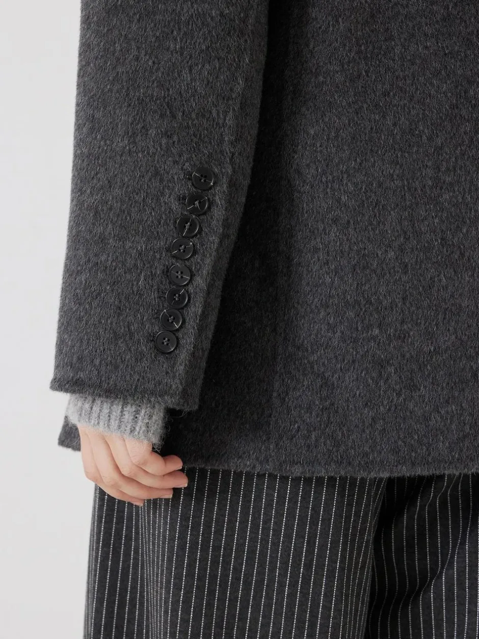 Hush Pure Wool Double Faced Blazer Grey Discount