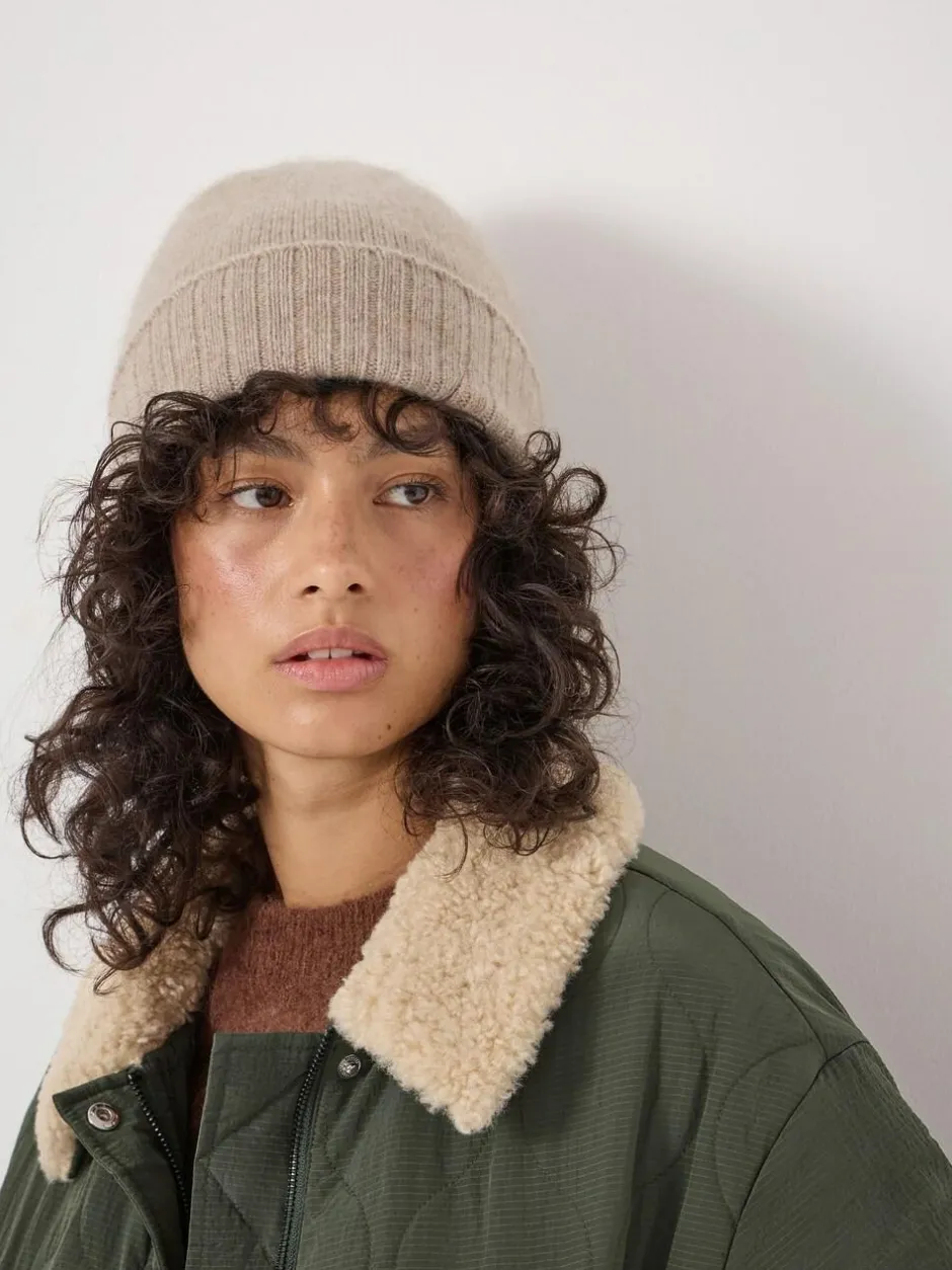 Hush Cashmere Beanie Natural Hot