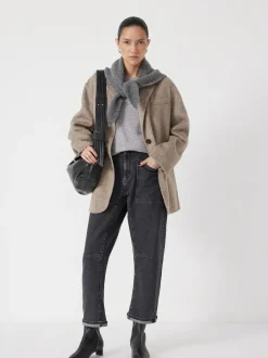 Hush Pure Wool Double Faced Blazer Natural Online