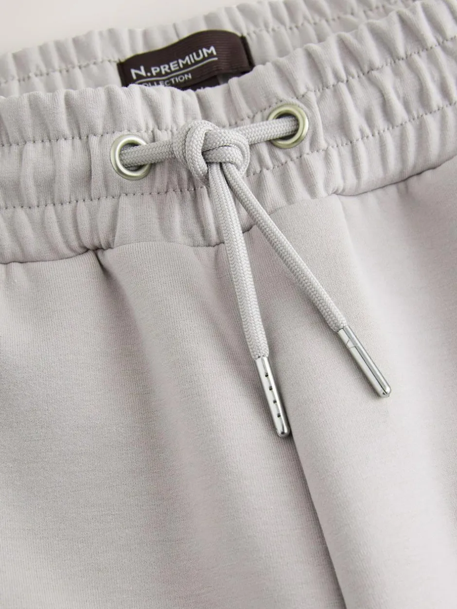 Next N. Premium Soft Touch Scuba Slim Fit Open Joggers Ice Grey Discount