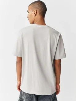 Next Ice Grey Regular Fit Heavyweight T-Shirt