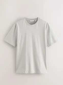 Next Ice Grey Regular Fit Heavyweight T-Shirt