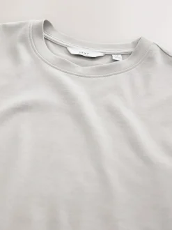 Next Ice Grey Regular Fit Heavyweight T-Shirt
