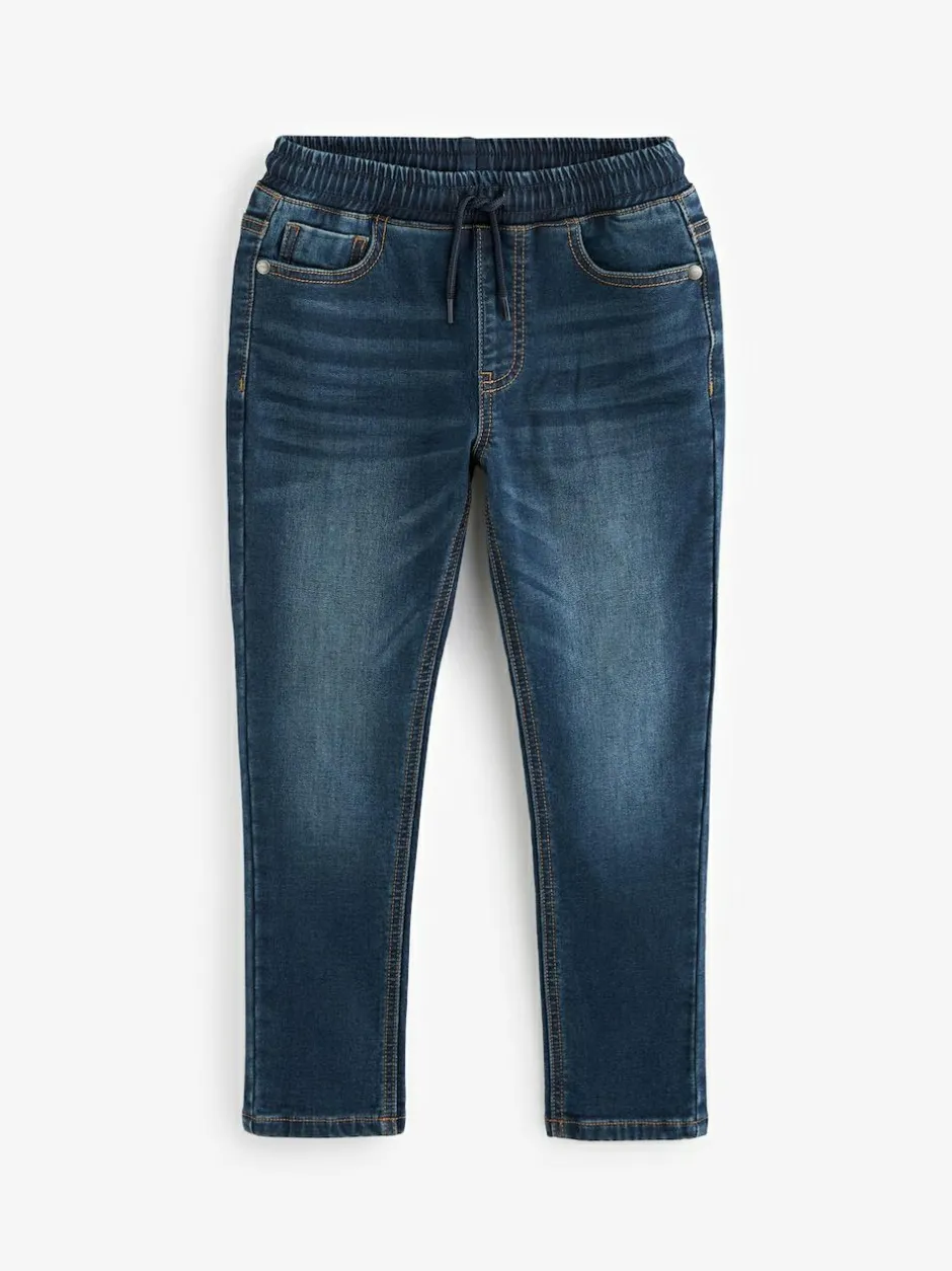 Next Skinny Fit Stretch Elasticated Waist Jeans (3-16yrs) Indigo Blue Sale