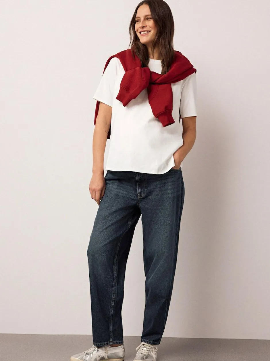 Next Maternity Barrel Denim Jeans Indigo New
