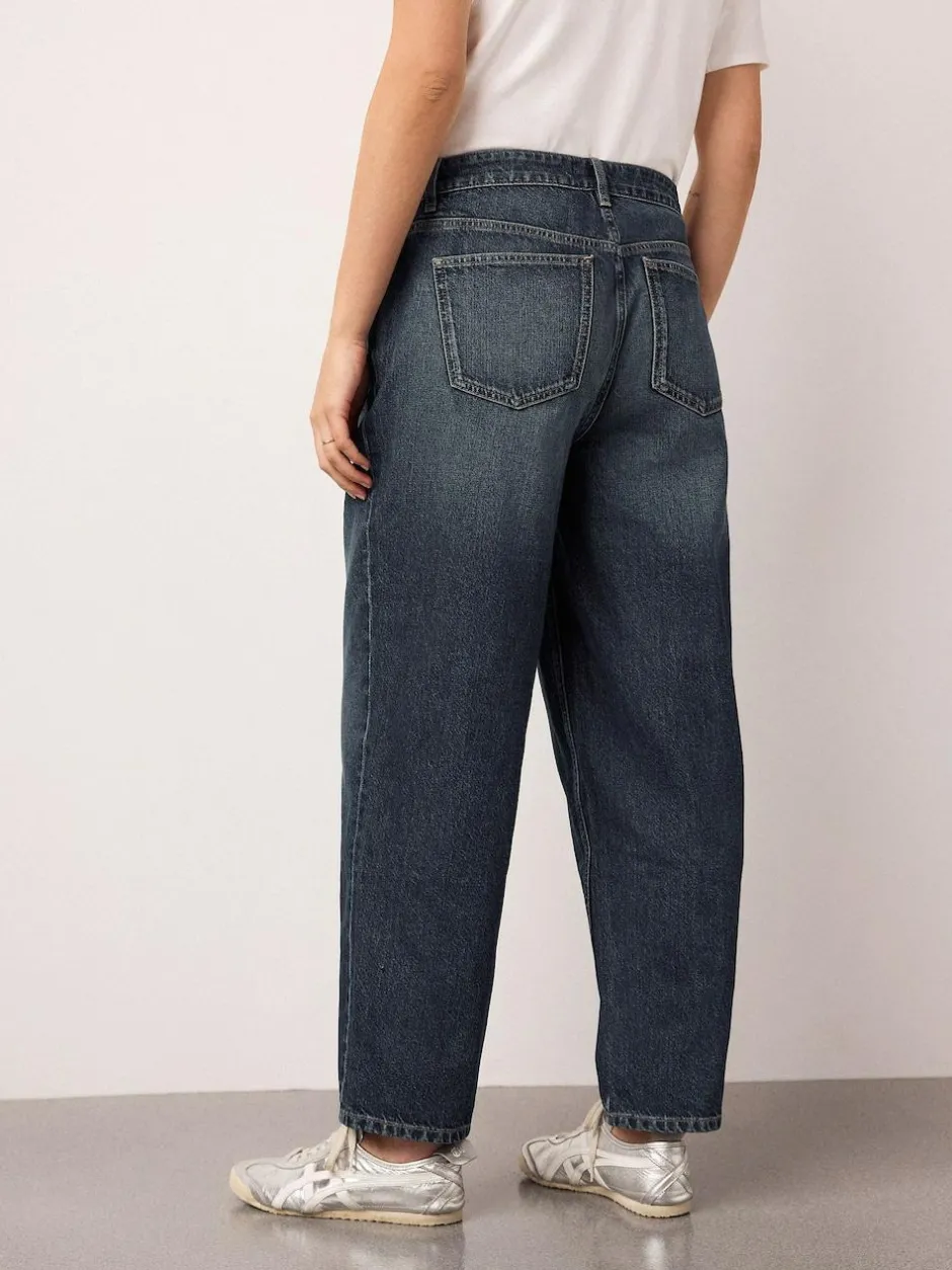 Next Maternity Barrel Denim Jeans Indigo New