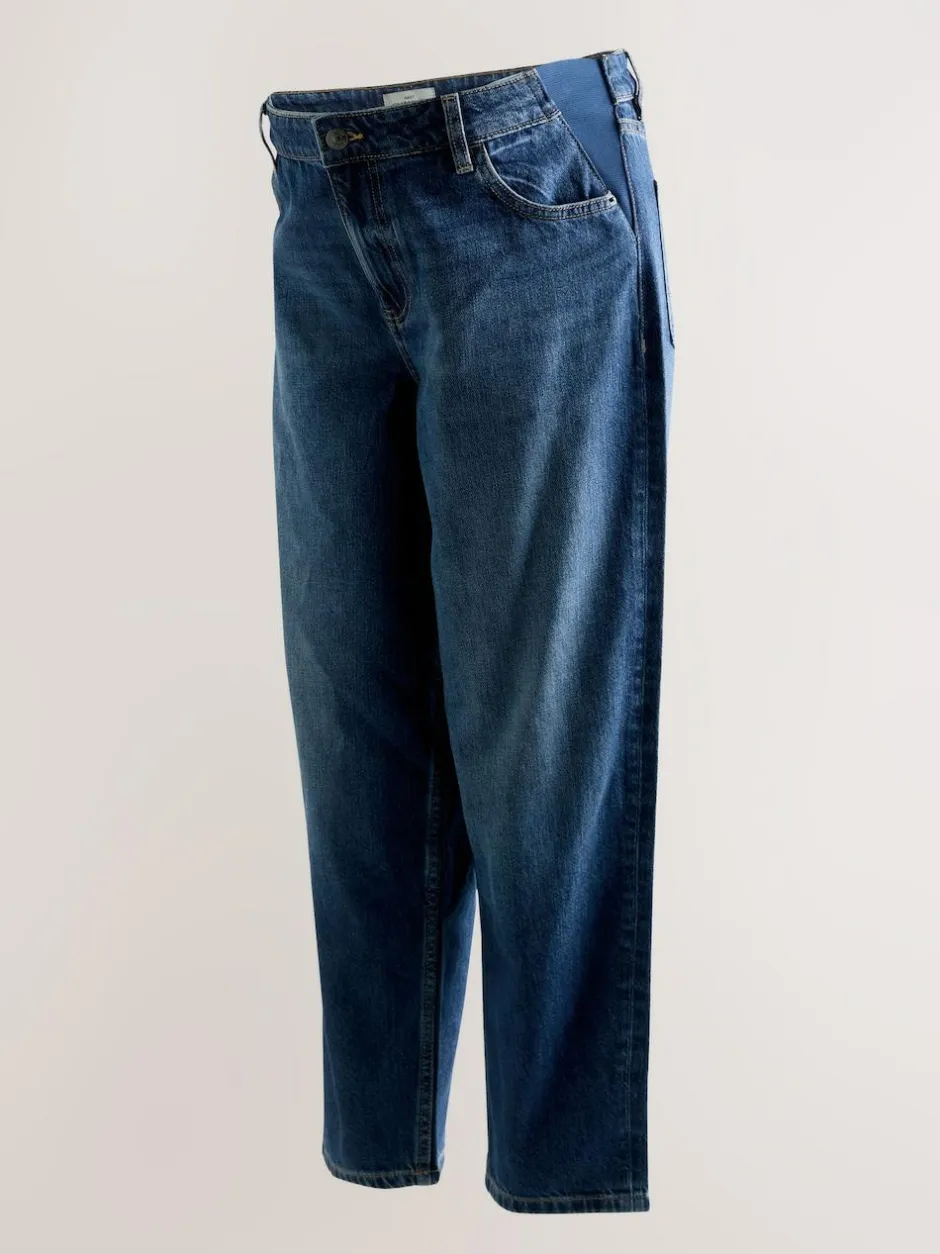 Next Maternity Barrel Denim Jeans Indigo New
