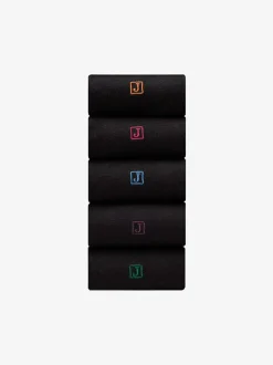 Next Inital Black Embroidered Lasting Fresh Socks 5 Pack Best