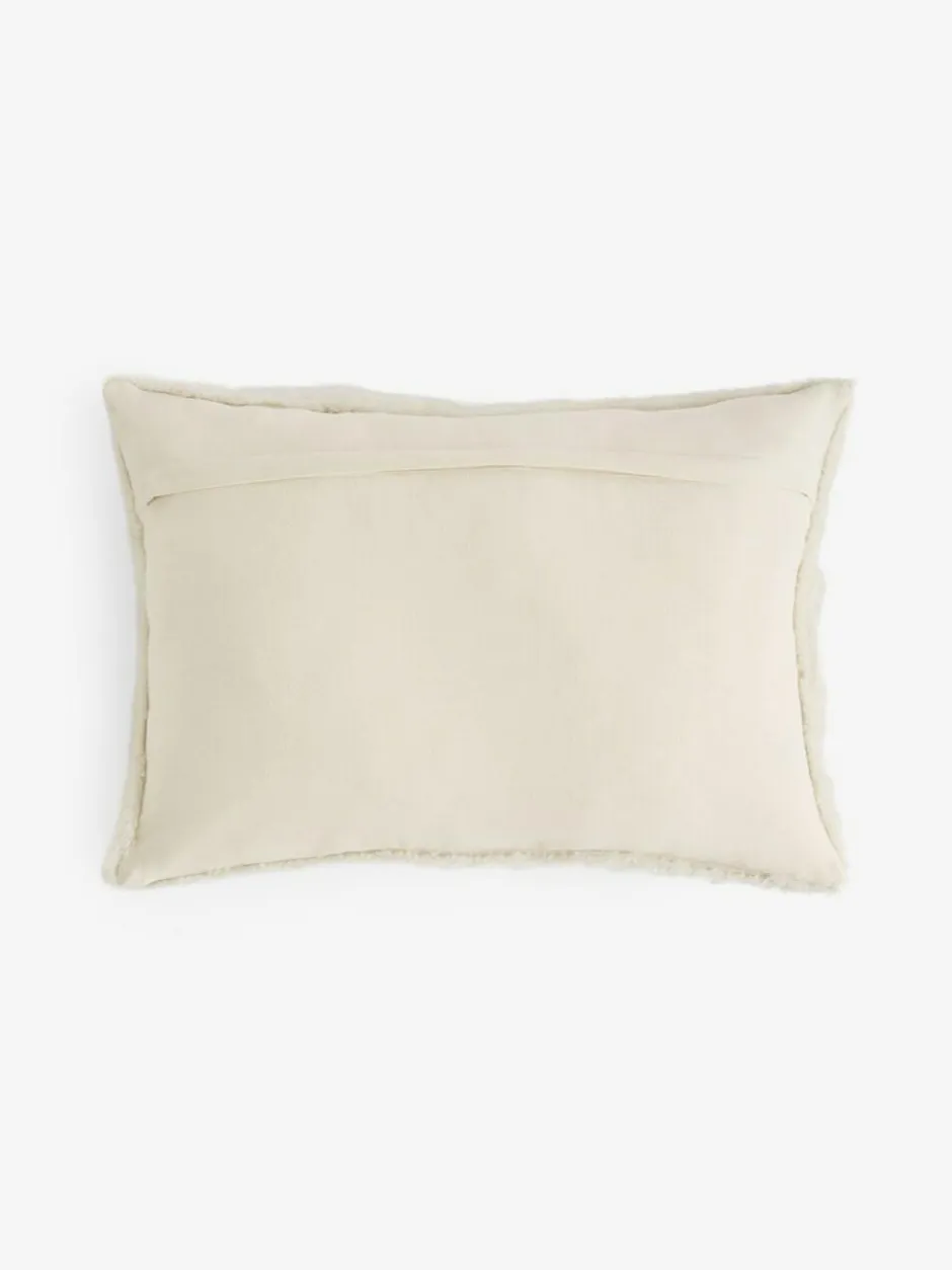 Next Ivory 40 x 59cm Carved Tufted Geo Cushion