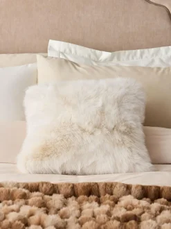 Next 43 x 43cm Loulou Faux Fur Cushion Ivory Online