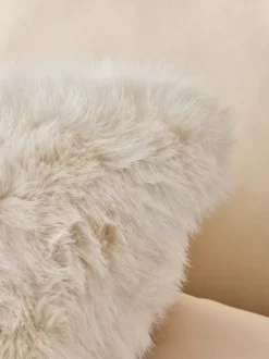 Next 43 x 43cm Loulou Faux Fur Cushion Ivory Online