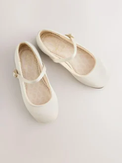 Next Standard Fit (F) Mary Jane Occasion Shoes Ivory Outlet