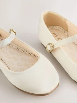 Next Standard Fit (F) Mary Jane Occasion Shoes Ivory Outlet