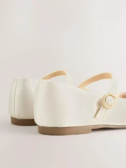 Next Standard Fit (F) Mary Jane Occasion Shoes Ivory Outlet