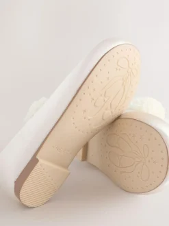 Next Standard Fit (F) Satin Flower Girl Occasion Mary Jane Shoes Ivory Sale