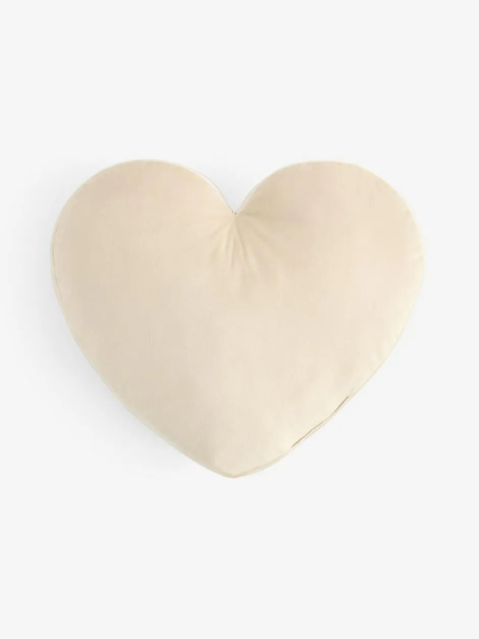 Next Ivory Valentines 3D Pleated Velvet Heart Cushion Best