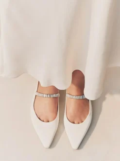Next Ivory Wedding Point Toe Jewel Mary Jane Bridal Slingback Shoes