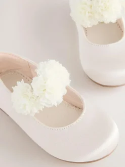 Next Wide Fit (G) Satin Flower Girl Occasion Mary Jane Shoes Ivory Discount