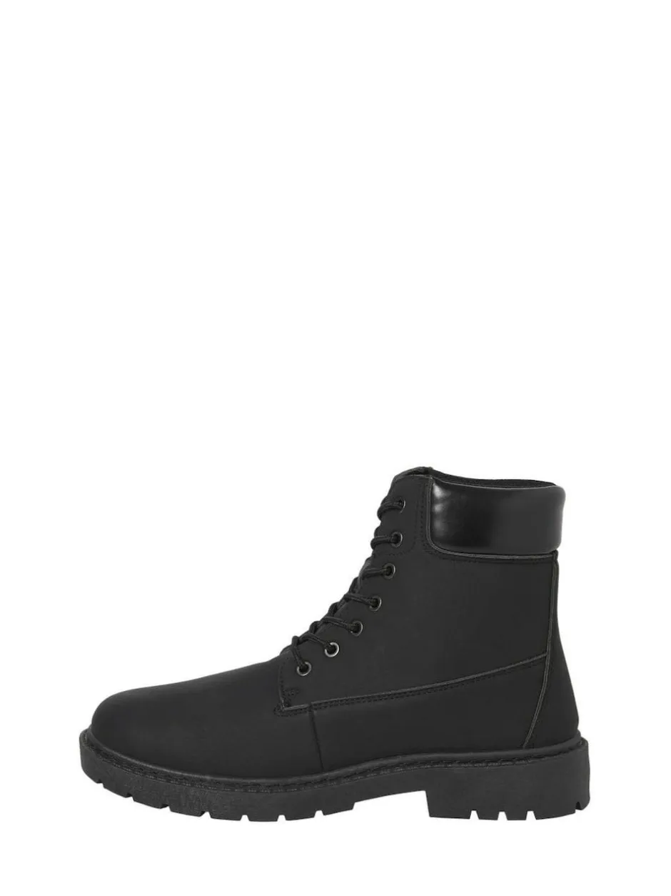 JACK & JONES Lace Up Ankle Boots Black Outlet