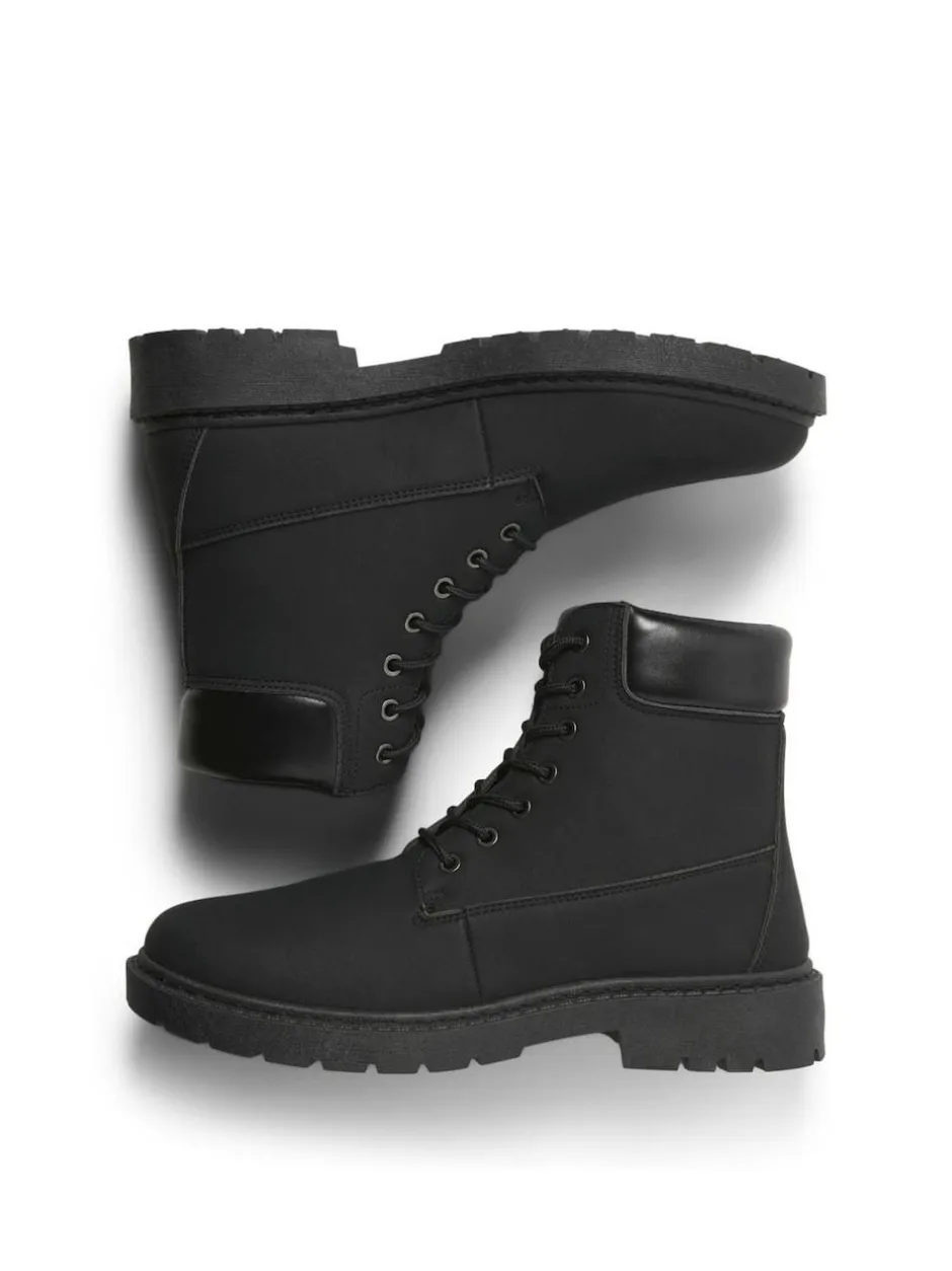 JACK & JONES Lace Up Ankle Boots Black Outlet