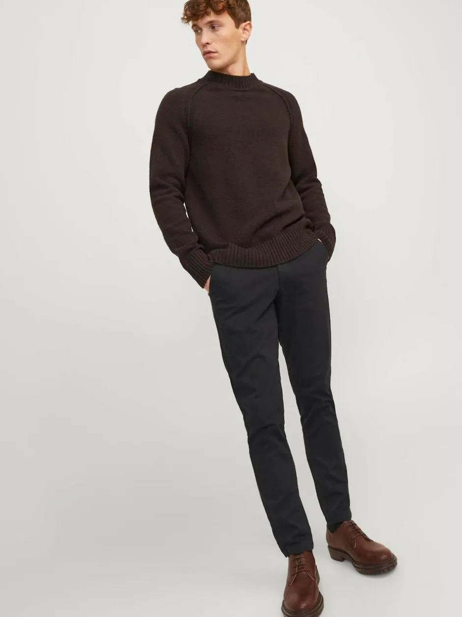 JACK & JONES Slim Fit Chino Trousers Black Online