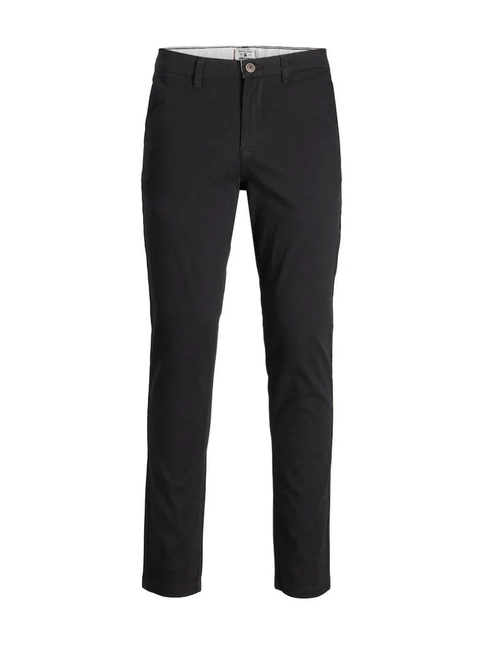 JACK & JONES Slim Fit Chino Trousers Black Online