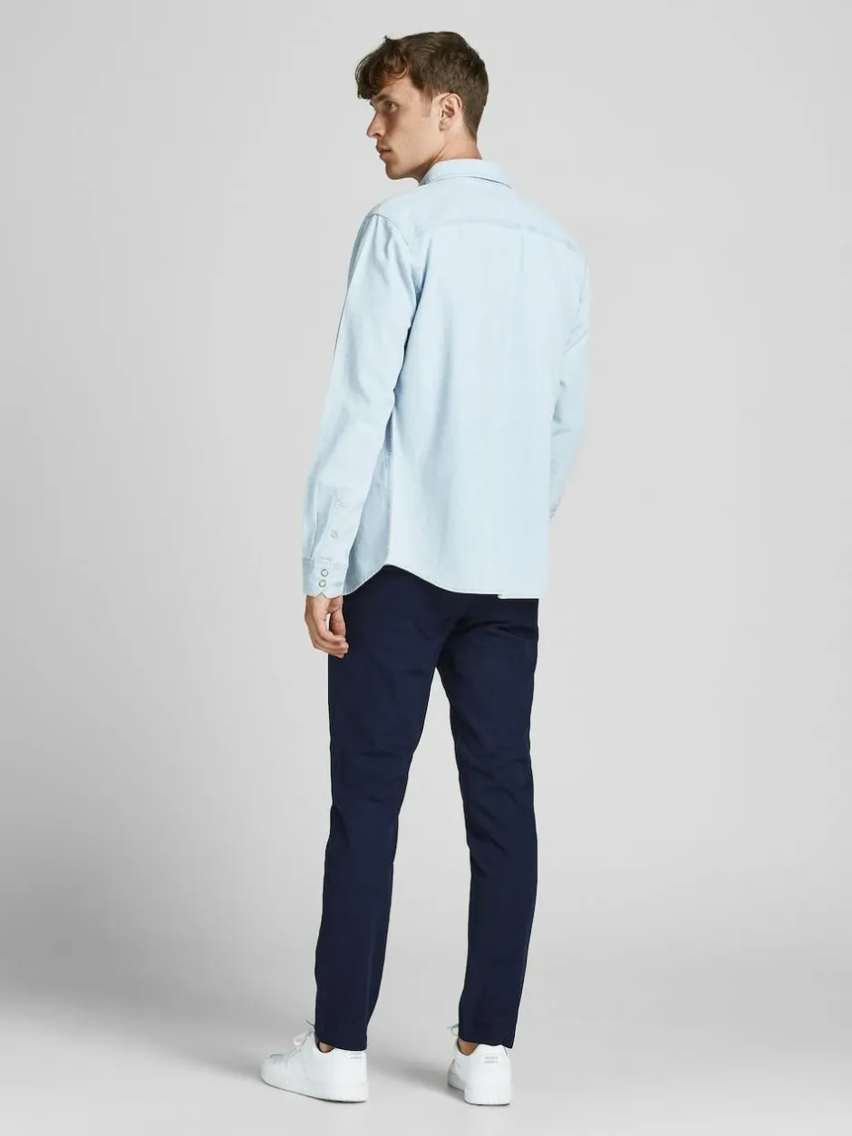 JACK & JONES Slim Fit Chino Trousers Blue Discount
