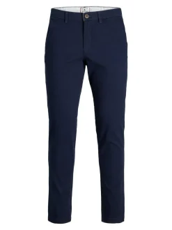 JACK & JONES Slim Fit Chino Trousers Blue Discount