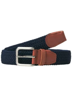 JACK & JONES Woven Belt Blue Clearance