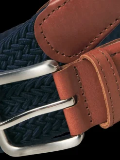 JACK & JONES Woven Belt Blue Clearance